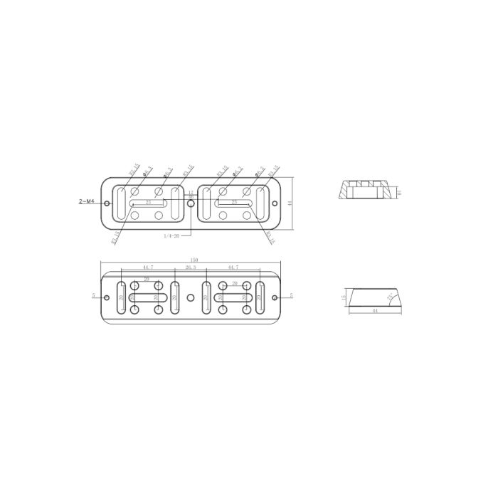 Telescope-Mounting Hardware-Askar Universal Vixen-Style 150mm Dovetail Plate – Gray Telescope-Mounting Hardware-Askar Universal Vixen-Style 150mm Dovetail Plate - Gray