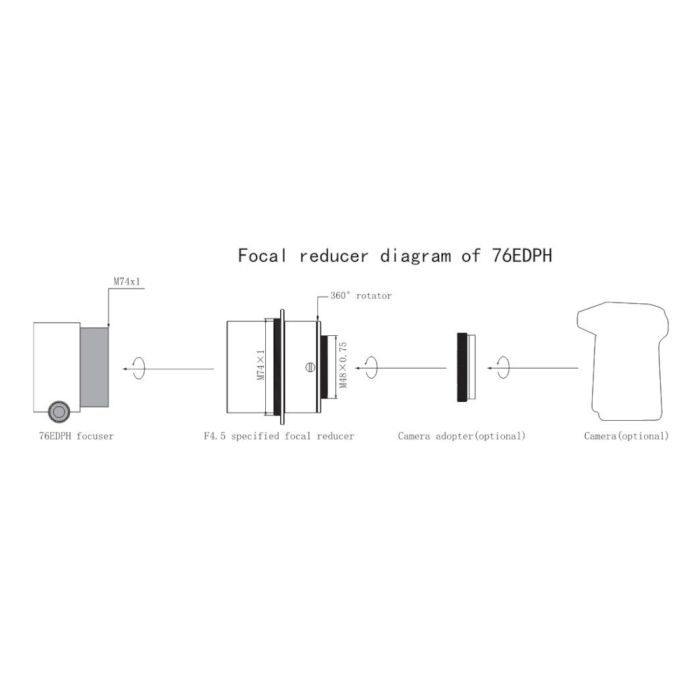 Telescope-Accessories-Sharpstar 0.8x Reducer for 76EDPH Refractor 3 Telescope-Accessories-Sharpstar 0.8x Reducer for 76EDPH Refractor - Image 3
