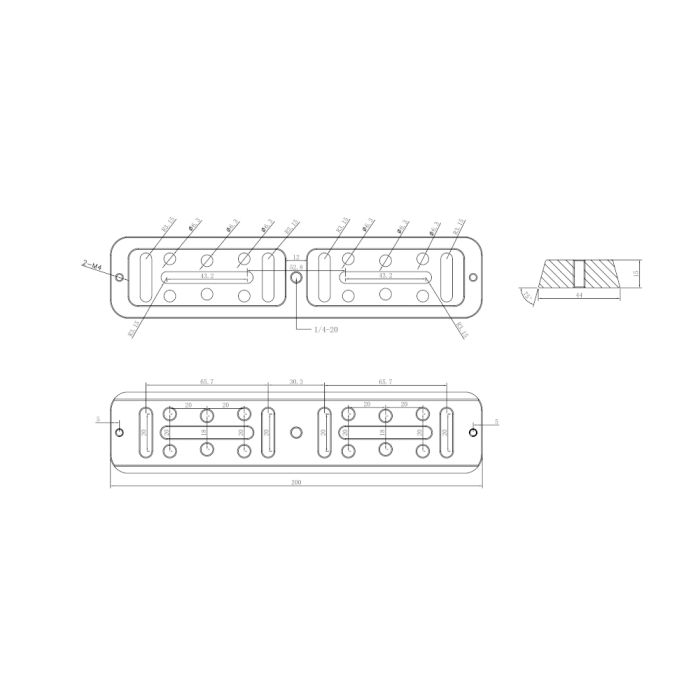 Telescope-Mounting Hardware-Askar Universal Vixen-Style 200mm Dovetail Plate – Blue 2 Telescope-Mounting Hardware-Askar Universal Vixen-Style 200mm Dovetail Plate - Blue - Image 2