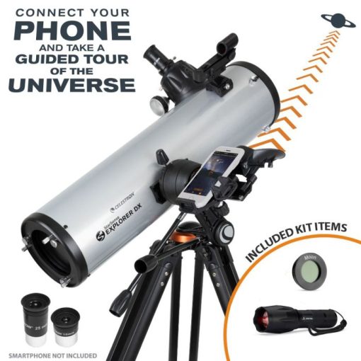 Telescope-Reflecting Telescopes-Celestron StarSense Explorer DX 130AZ Essential Telescope Bundle - Image 2