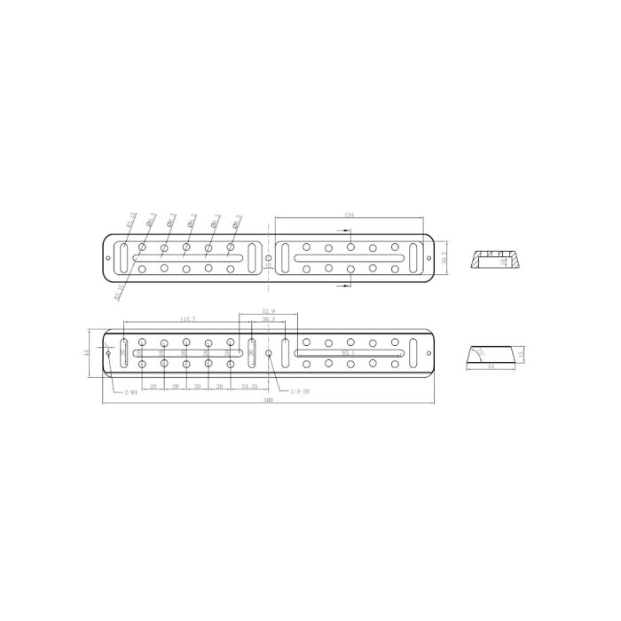 Telescope-Mounting Hardware-Askar Universal Vixen-Style 300mm Dovetail Plate – Orange 2 Telescope-Mounting Hardware-Askar Universal Vixen-Style 300mm Dovetail Plate - Orange - Image 2