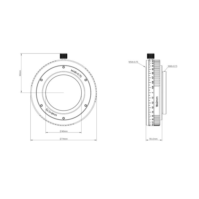 Telescope-Telescope Adapters-Askar M48 Backfocus Adjuster 2 Telescope-Telescope Adapters-Askar M48 Backfocus Adjuster - Image 2