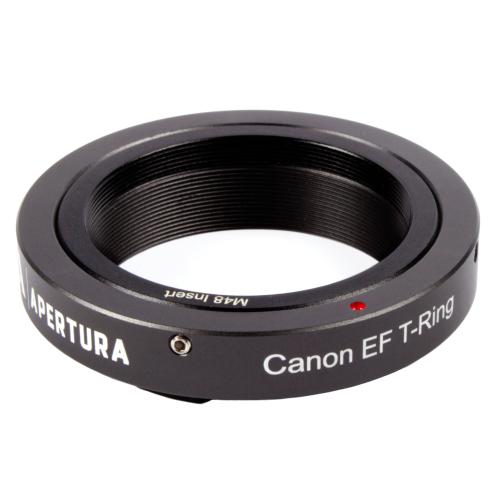 The Apertura Ultimate Canon EF T-Ring with the M48 insert installed