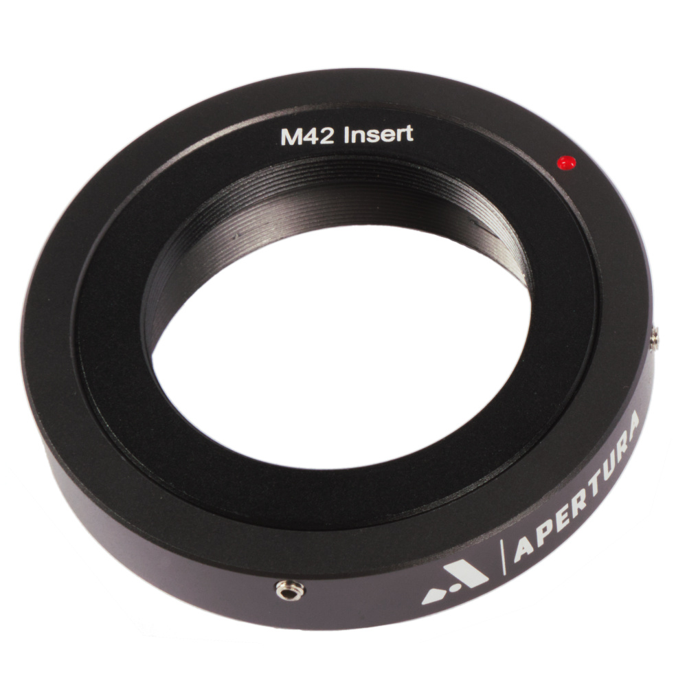 The Apertura Ultimate Canon EF T-Ring with the M42 insert installed