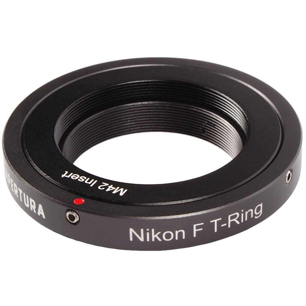 The Apertura Ultimate Nikon F T-Ring with the M42 insert installed