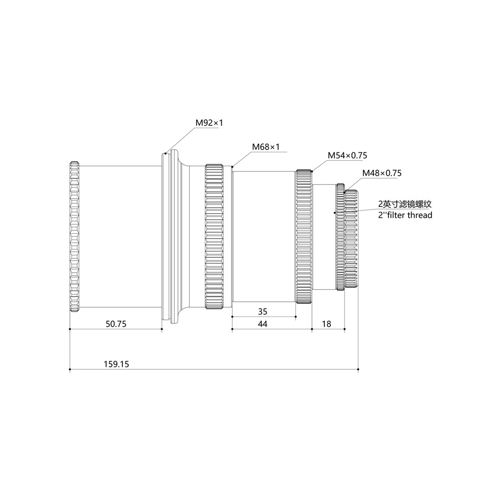 Askar 185APO Flattener Adapter Mechanical Drawing