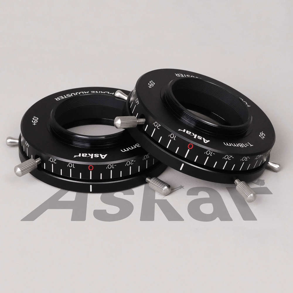 Two Askar Focal Plane Adjusters with Askar Logo