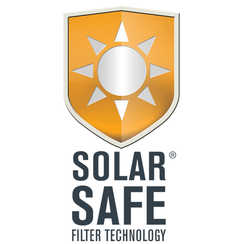 A solar safe badge graphic