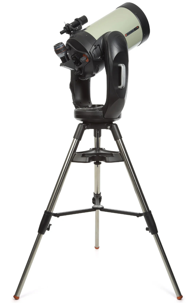 Celestron CPC 1100 on tripod right pointing