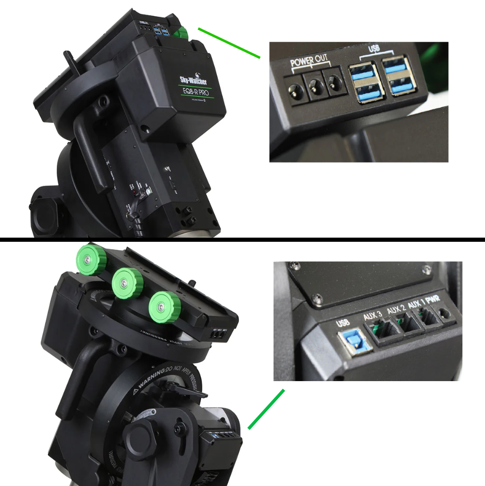 EQ8-R Pro up close on ports