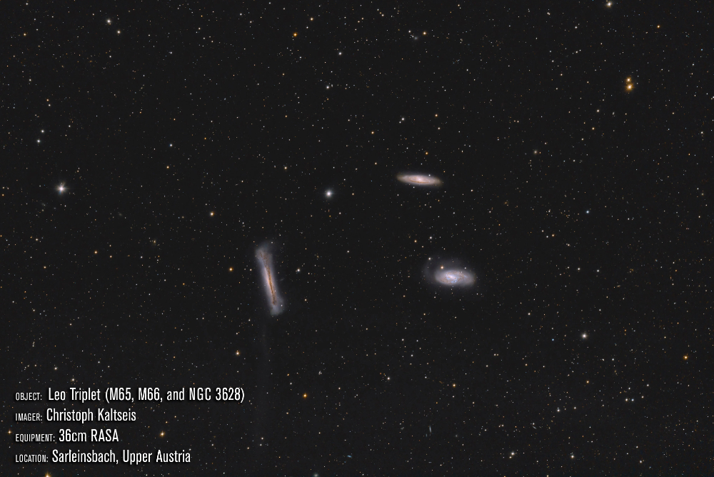 Leo Triplet Captured by 36 RASA