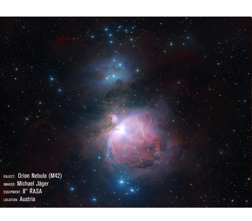 Orion Nebula Captured by RASA 8