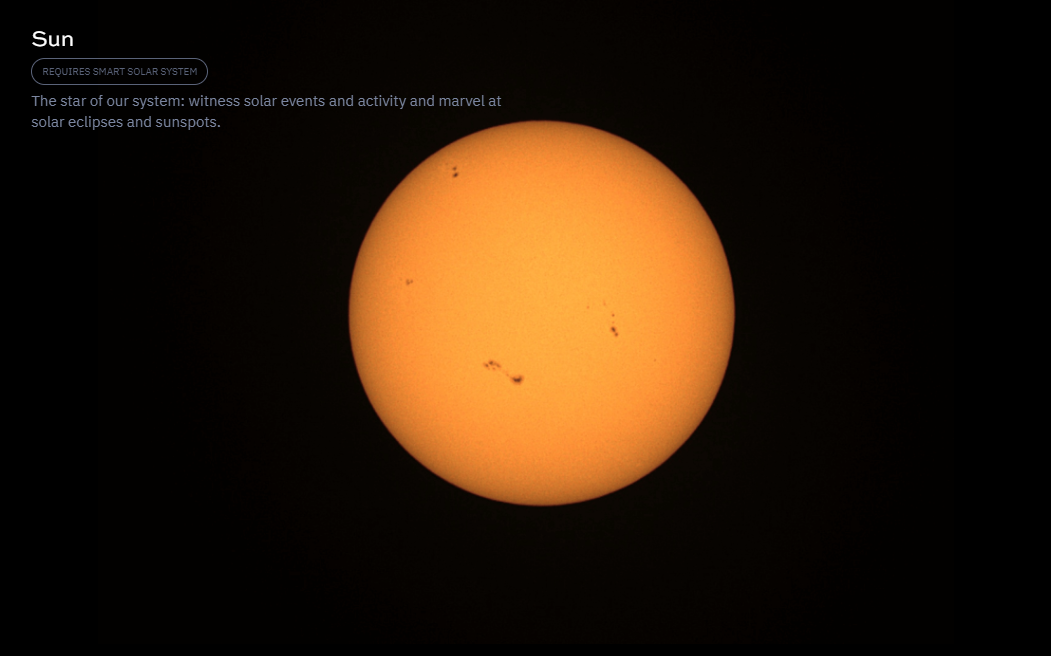 Image of the Sun taken with an eVscope 2