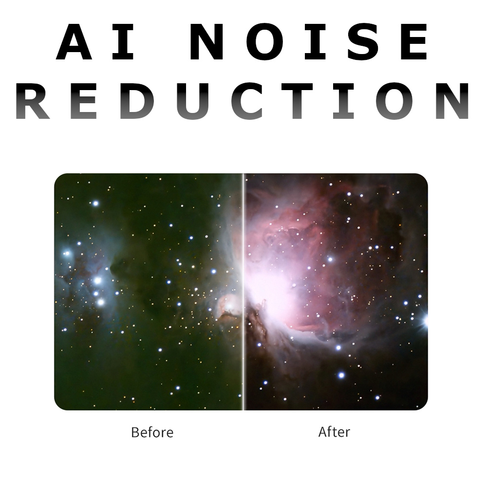 Graphic depicting the AI noise reduction feature