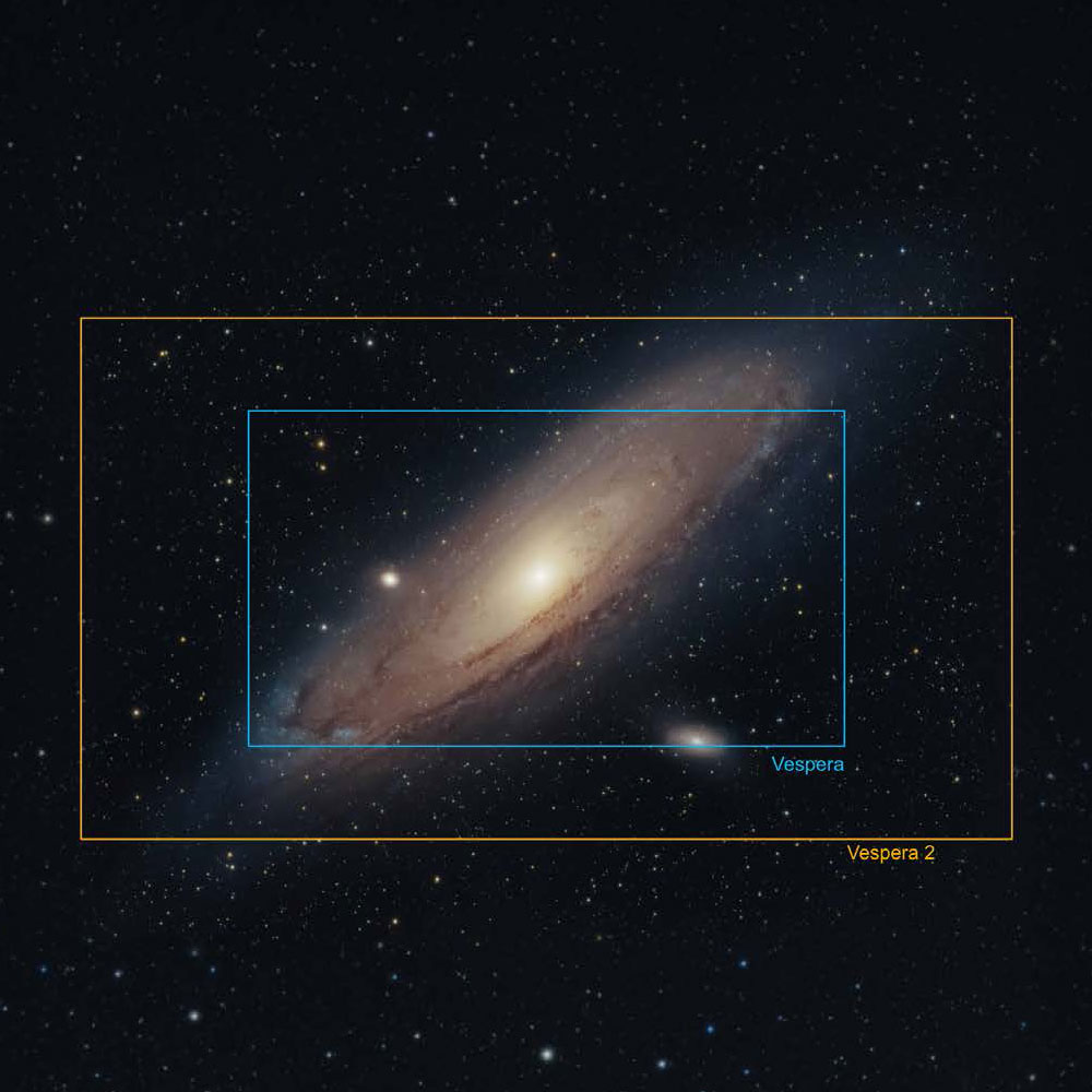 Vespera II Telescope FOV Comparison