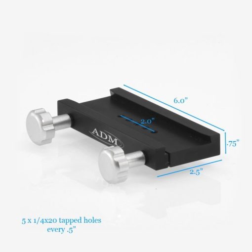 Telescope-Mounting Hardware-ADM Accessories V Series Dovetail Saddle Plate - Tapped Version - Image 3