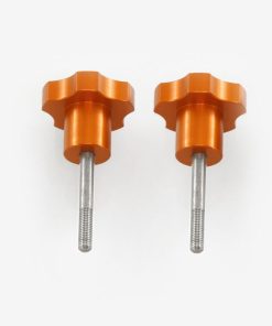 Telescope-Replacement Parts-ADM Accessories CGEM Knob Upgrade – Two Orange Anodized Rosette Saddle Knobs 2