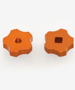 Telescope-Replacement Parts-ADM Accessories CGEM Knob Upgrade – Two Orange Anodized Spreader Bar Knobs 2