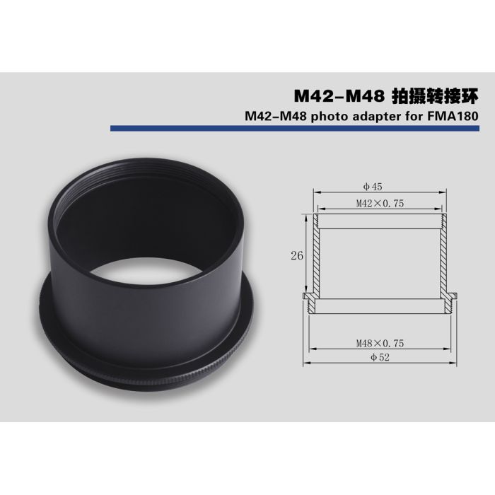 Telescope-Accessories-Askar M42-M48 Photo Adapter for FMA180 Refractor 2 Telescope-Accessories-Askar M42-M48 Photo Adapter for FMA180 Refractor - Image 2