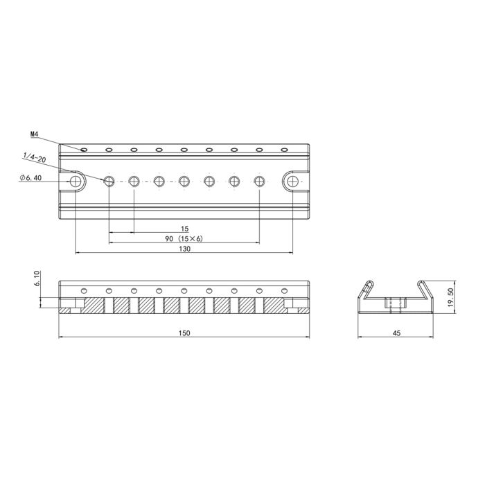 Telescope-Mounting Hardware-Askar Multi-Connection 150mm Finder Plate 3 Telescope-Mounting Hardware-Askar Multi-Connection 150mm Finder Plate - Image 3