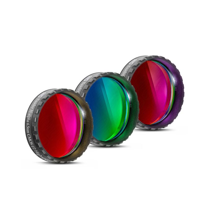 Telescope-Accessories-Baader 6.5nm f/2 Highspeed 1.25″ CMOS Optimized Filter Set – Ha, OIII, SII Telescope-Accessories-Baader 6.5nm f/2 Highspeed 1.25" CMOS Optimized Filter Set - Ha, OIII, SII