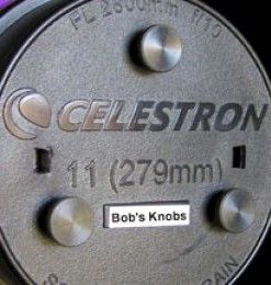 Telescope-Collimation Tools-Bob’s Knobs Celestron 11″ SCT f/10 Metric Collimation Knobs – Black Oxide 2