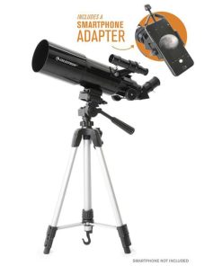 Telescope-Refracting Telescopes-Celestron Travel Scope 80 Alt-Az Refractor with Smartphone Adapter