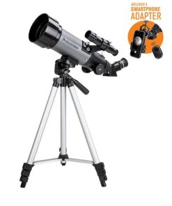 Telescope-Refracting Telescopes-Celestron Travel Scope 70 DX Portable Telescope with Smartphone Adapter