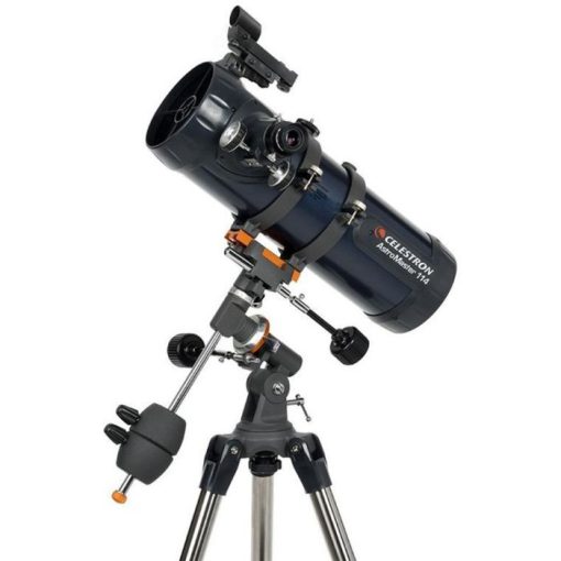 Telescope-Reflecting Telescopes-Celestron AstroMaster 114 EQ - 114 mm Newtonian Reflector Telescope on Equatorial Mount