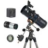 Telescope-Telescope Bundles-Celestron AstroMaster 114 EQ Newtonian Reflector Telescope with Equatorial Mount and Motor Drive 4