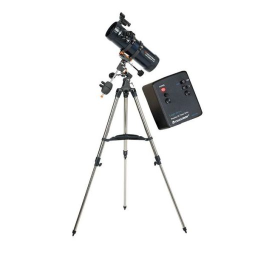 Telescope-Telescope Bundles-Celestron AstroMaster 114 EQ Newtonian Reflector Telescope with Equatorial Mount and Motor Drive