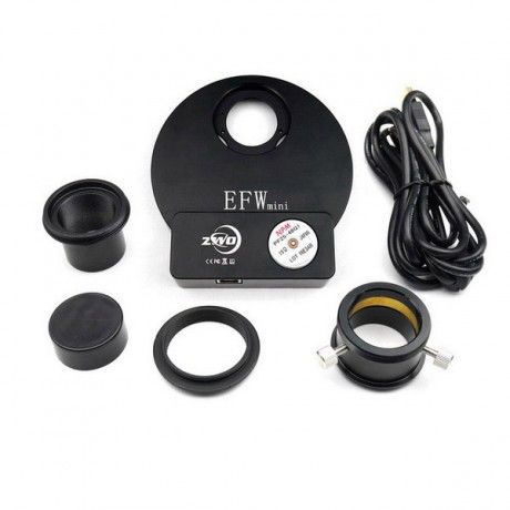 Telescope-Accessories-ZWO EFW Mini Electronic Five-Position Filter Wheel – 1.25″/31mm 2 Telescope-Accessories-ZWO EFW Mini Electronic Five-Position Filter Wheel - 1.25"/31mm - Image 2