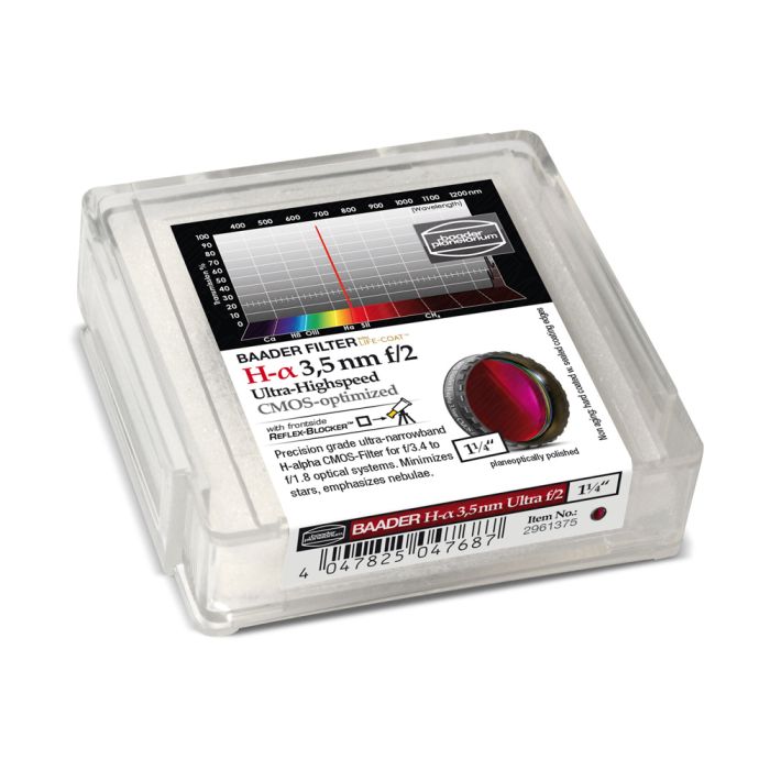 Telescope-Accessories-Baader H-alpha 1.25″ f/2 Ultra-Highspeed CMOS Optimized 3.5nm Filter 2 Telescope-Accessories-Baader H-alpha 1.25" f/2 Ultra-Highspeed CMOS Optimized 3.5nm Filter - Image 2