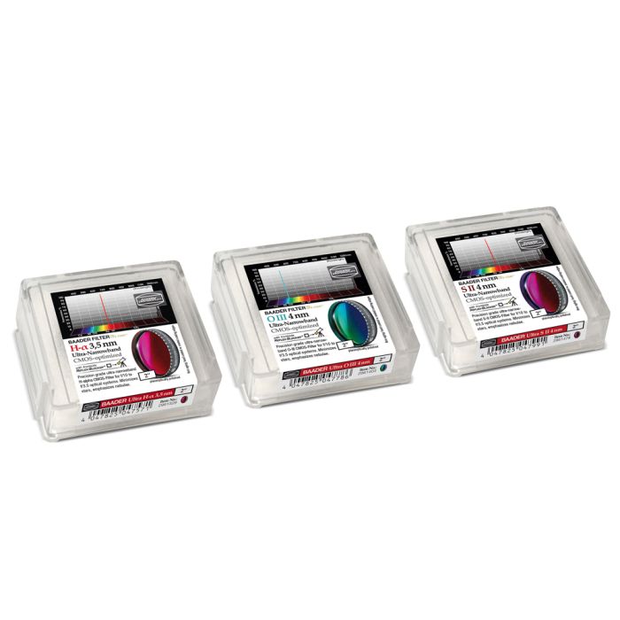 Telescope-Accessories-Baader 3.5/4nm Ultra-Narrowband 2″ CMOS Optimized Filter Set – Ha, OIII, SII 2 Telescope-Accessories-Baader 3.5/4nm Ultra-Narrowband 2" CMOS Optimized Filter Set - Ha, OIII, SII - Image 2