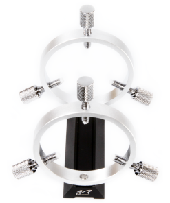 Telescope-Mounting Hardware-William Optics Slide-Base 50 mm Guiding Rings w/ Adjustment Screws – Silver