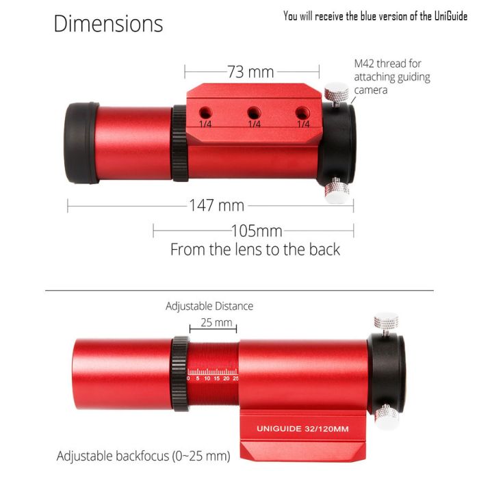 Telescope-Accessories-William Optics Slide-Base 32mm UniGuide Scope – Blue/Black 2 Telescope-Accessories-William Optics Slide-Base 32mm UniGuide Scope - Blue/Black - Image 2