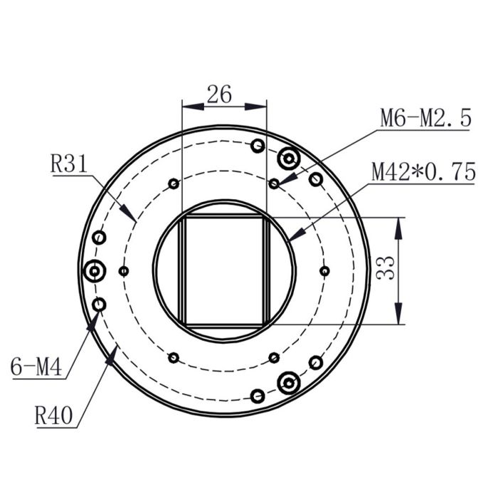 Telescope-Accessories-ZWO M42 Sensor Tilt Plate for 2600 and M68 OAG Cameras 3 Telescope-Accessories-ZWO M42 Sensor Tilt Plate for 2600 and M68 OAG Cameras - Image 3