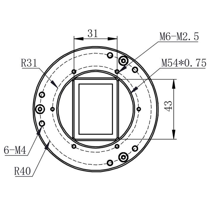 Telescope-Accessories-ZWO M54 Sensor Tilt Plate for ASI6200, 2600, 2400 Pro/Cooled Cameras and M68 OAG 3 Telescope-Accessories-ZWO M54 Sensor Tilt Plate for ASI6200, 2600, 2400 Pro/Cooled Cameras and M68 OAG - Image 3