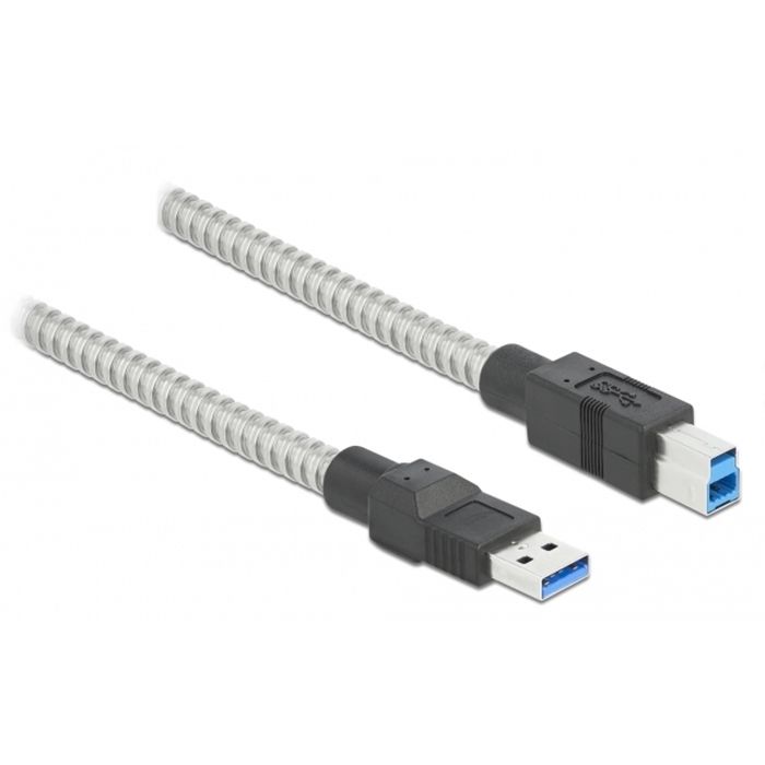 Telescope-Power & Cables-Pegasus Astro 1 m USB 3.0 Cable Type-A Male to Type-B Male with Metal Jacket Telescope-Power & Cables-Pegasus Astro 1 m USB 3.0 Cable Type-A Male to Type-B Male with Metal Jacket