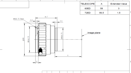 Telescope-Accessories-Apertura Adjustable Flattener for 60EDR and 72EDR - Image 3