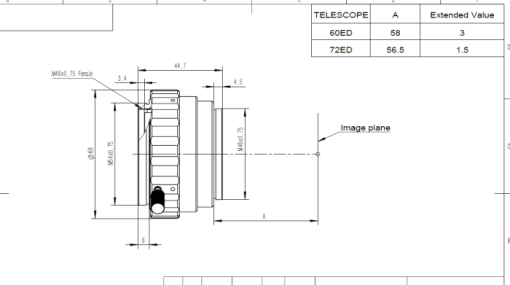 Telescope-Field Flatteners-Apertura Adjustable Flattener for 60EDR and 72EDR - Image 3