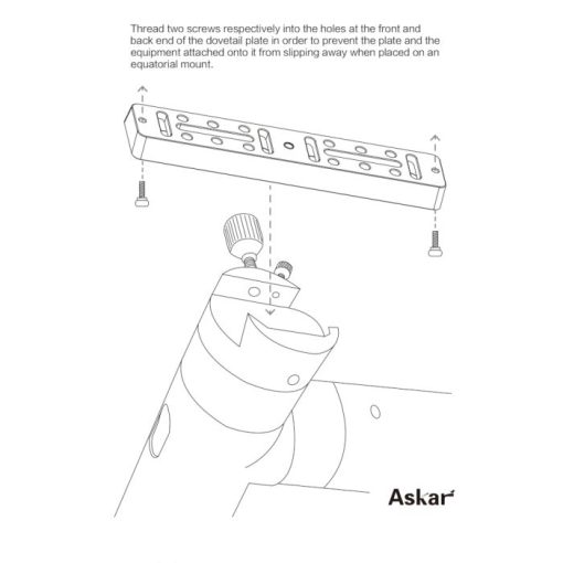 Telescope-Mounting Hardware-Askar Universal Vixen-Style 200mm Dovetail Plate - Orange - Image 3