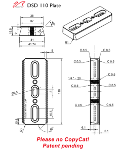 Telescope-Mounting Hardware-William Optics DSD 110 – 4.33″ Dual Sided Dovetail Plate – Red 2