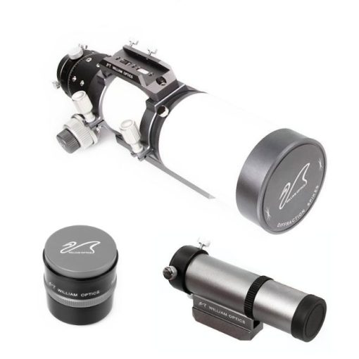 Telescope-Refracting Telescopes-William Optics Gran Turismo 81 f/5.9 APO Refractor in Space Gray with 32mm UniGuide and P-FLAT6AIII