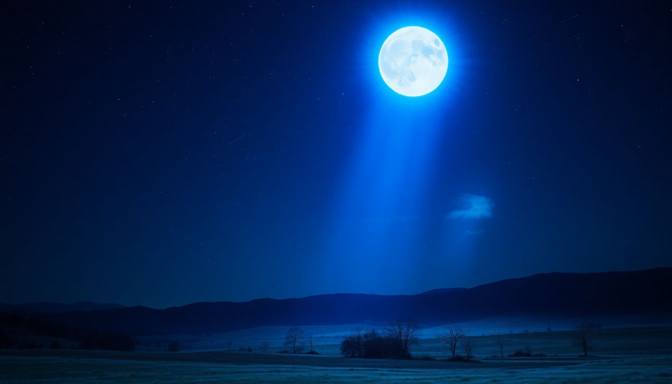 Bright Blue Light in the Sky