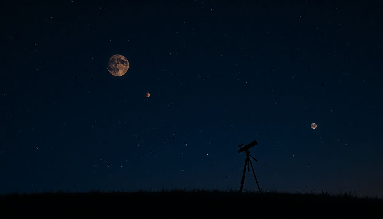 Image of night sky with planets